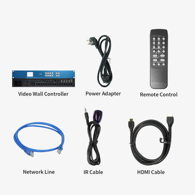 RGB444 Formatos de cores HDMI Video Wall Controller 600MHz Frequência máxima de relógio de pixels para monitores