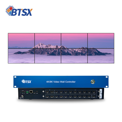 Interface de entrada HDMI 8X Controlador de parede de vídeo com 6 entradas HDMI femininas e conectividade de entrada HDMI dividida de áudio de 3,5 mm