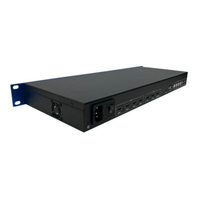 Controlador de Video Wall com Resolução 4K60 com 3 Imagens Exibidas Simultaneamente e Controle Remoto Incluído