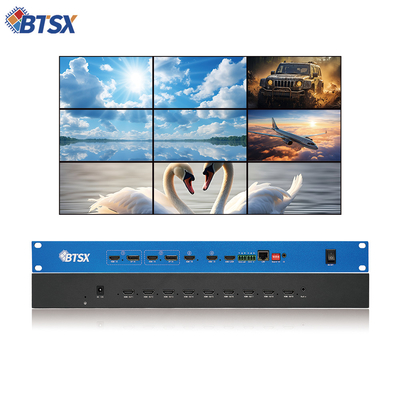1X2 2X2 1X3 3X3 Processador de vídeo HDMI 4K Controlador de parede de vídeo de comutação sem conexão