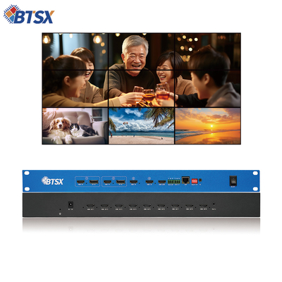 1X2 2X2 1X3 3X3 Processador de vídeo HDMI 4K Controlador de parede de vídeo de comutação sem conexão