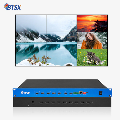 4 entradas e 9 saídas Sistema de controlo de parede de vídeo de expansão multi-ecrã com configurações flexíveis