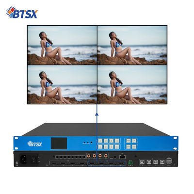 4 em 4 fora KVM Comutador sem conexão Video Wall Controller 4K60 Video Wall Processor