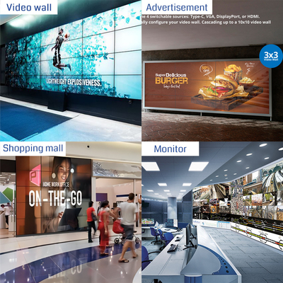 4 em 4 fora KVM Comutador sem conexão Video Wall Controller 4K60 Video Wall Processor