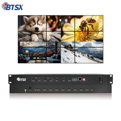 Processador de vídeo 4K Bitvisus 3x3 3x4 3x5 3x6 Controlador de parede de vídeo 9 HDMI1.3