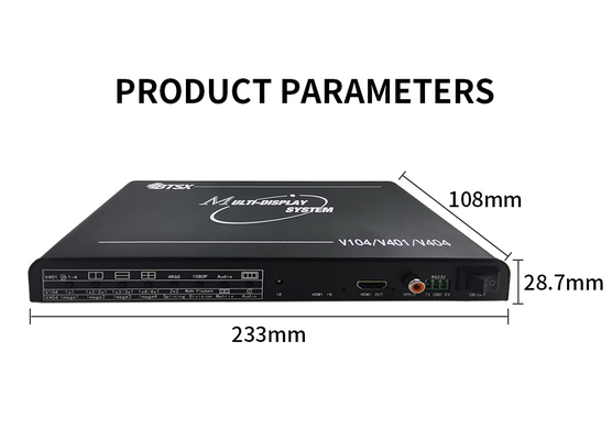 Bitvisus 4K60 HDMI Multi Viewer Divisor de tela de áudio e vídeo com controle remoto
