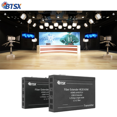 4k30 UHD HDMI Extender HDCP 1.4 20km Rs232 EDID KVM Over Fiber Extender