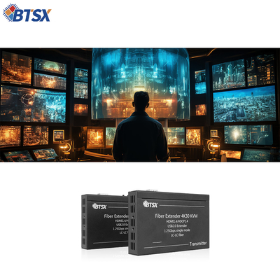 Extensor de fibra HDMI 4K com KVM e RS232

Extensor de fibra óptica HDMI profissional de latência zero

4K@30Hz HDMI através de extensor de fibra de modo único