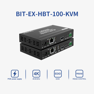 RS232 4K HDBT HDMI Extender Over CAT6 100m Transmissor de vídeo e receptor
