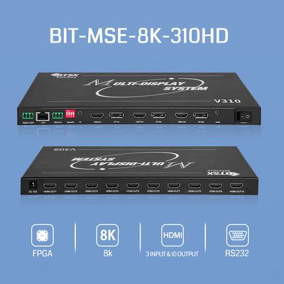 Controlador de tela múltipla 8K Design compacto Resolução máxima 6Kx4K 60Hz Com saída 10 X HDMI 1.3