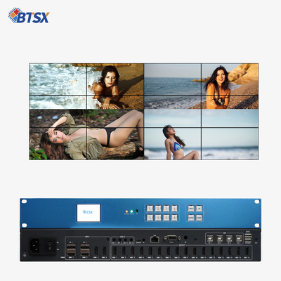 Processador de vídeo 4K60 4 entradas, 16 saídas para exibição de tela múltipla Processador de parede de vídeo 4K profissional