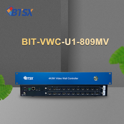Bitvisus 4K60 8 em 9 Out Video Wall Controller Rs232 HDMI/DP Network Web Control 2x2 Video Wall Matrix Controller