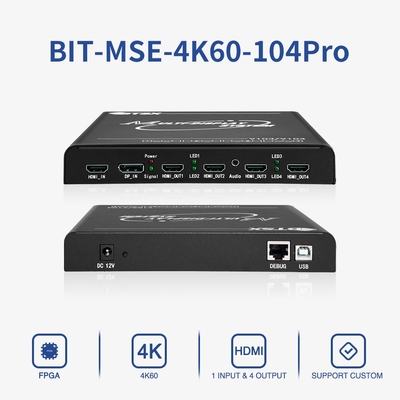 Bitvisus 1X4 & 1X3 Dispositivo de empalhamento de tela múltipla 4K EDID Processador de vídeo programável BIT-MSE-4K60-104PRO