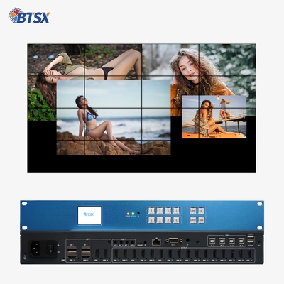 Bitvisus 1U RACK PIP Switching Seamless HDMI Switcher Matrix 4K60 4*4 LCD LED TV Video Wall Controller ProcessadorBIT-VP-U1-MD416
