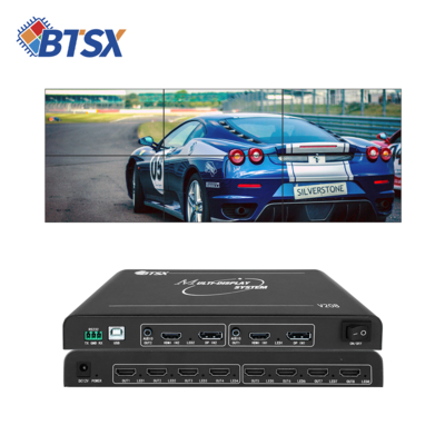 Ecrãs verticais de alta definição Controlador de parede de vídeo com resolução UHD e todos os modos de splicing para até 8 telas
