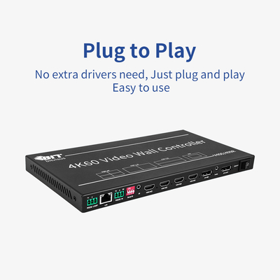 Solução de Monitoramento para Conferências de Segurança HDMI 4x1 Multi-Viewer Video Wall Controller com Múltiplas Visualizações e 4 Entradas HDMI