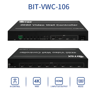Bitvisus Profissional Video Splicing Processor - Suporta 9-screen Splicing BIT-VWC-106