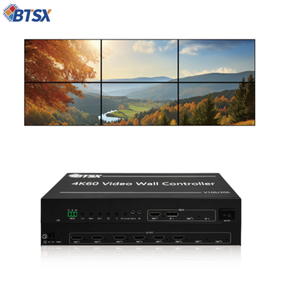 Controlador de Video Wall com Emenda de 9 telas e Suporte para Múltiplas Telas