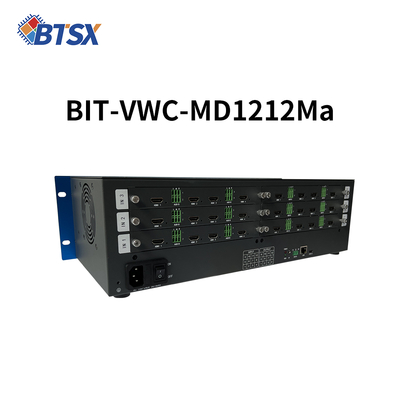 Saída HDMI de Video Wall da Sala de Controle Áudio Sem Suporte 12 Entradas HDMI e 12 Saídas HDMI para Necessidades de Frequência de Áudio