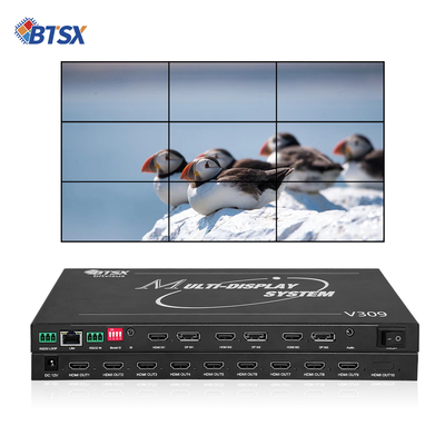 Processador de Video Wall Profissional Bitvisus 8K - 9 Saídas, Saída de Vídeo de Alta Definição Sincronizada BIT-MSE-8K-309HD