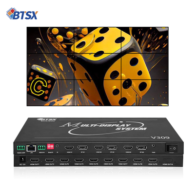 Processador de Video Wall Profissional Bitvisus 8K - 9 Saídas, Saída de Vídeo de Alta Definição Sincronizada BIT-MSE-8K-309HD