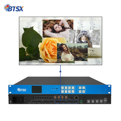4 em 4 fora KVM Comutador sem conexão Video Wall Controller 4K60 Video Wall Processor