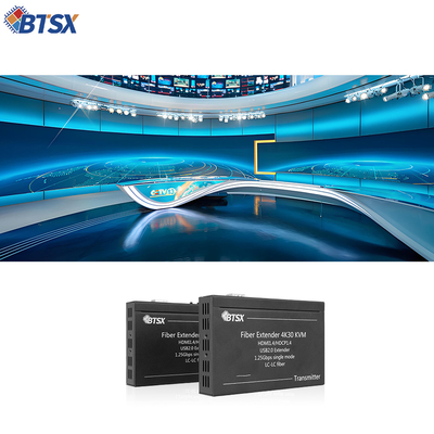 Extensor de fibra HDMI 20KM RS232 KVM EDID com saída de áudio 3840x2160@30Hz