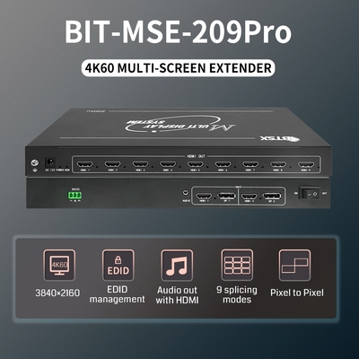 Visualizador multi-tela de pixels 4K 2 em 9 saídas 1x9 2x4 3x3 para exibição profissional