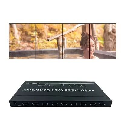 Controlador de parede de vídeo HDMI 4K / 8K com processamento de chips FPGA para configurações de tela múltipla de 1 × 3, 2 × 3 e 3 × 3